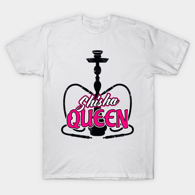 Shisha Queen Hookah Water Pipe Ladies T-Shirt by Foxxy Merch